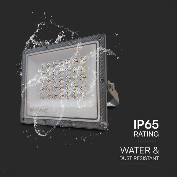 Faro proiettore Led 30W Grigio da esterno IP65 CCT temperatura colore regolabile V-TAC