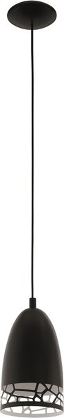 Lampada a sospensione Savignano nero, bianco Eglo 97443