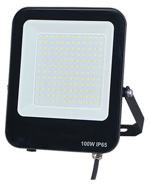 Faro proiettore Led 100W Nero da esterno IP65 Bianco neutro 4000K Lumix Space