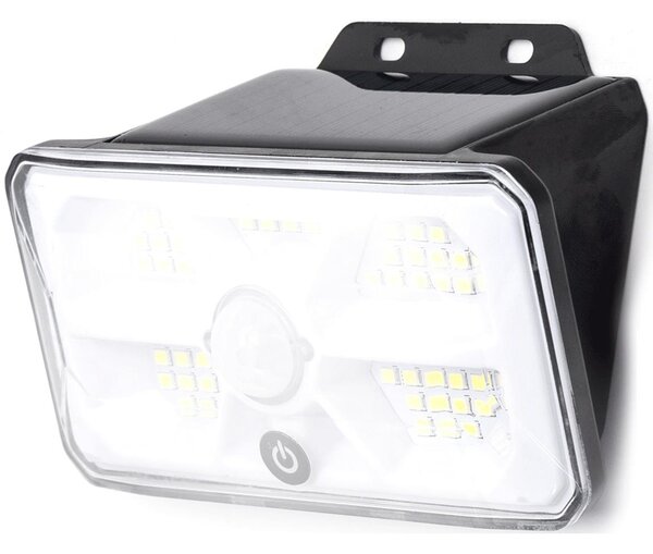 Aigostar - Lampada solare LED con sensore, LED/3,7 V, 6500 K, 500 mAh, IP65, nera