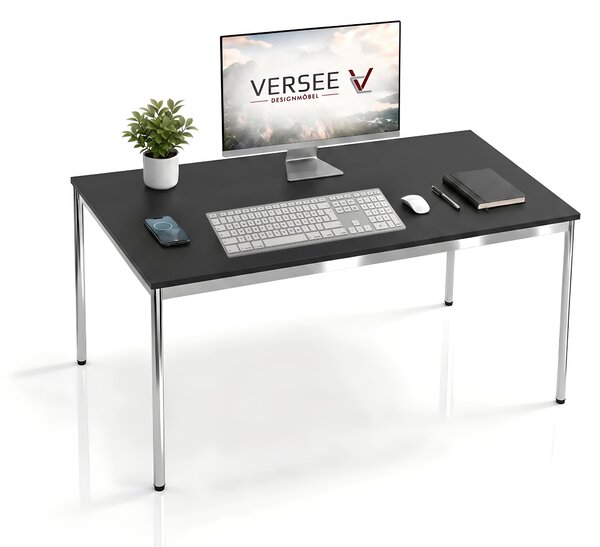 Scrivania / tavolo da conferenza VERSEE VST1 120x70 cm nero - regolabile in altezza, stabile