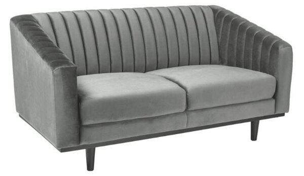 Divano Asprey 2 in velluto grigio - H78 cm
