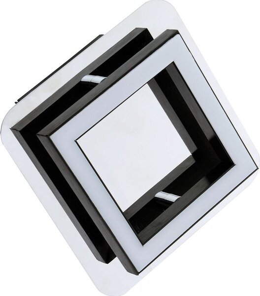 Plafoniera LED a luce bianca neutra 4200 K 300 lm L: 12 cm nero cromo angolare