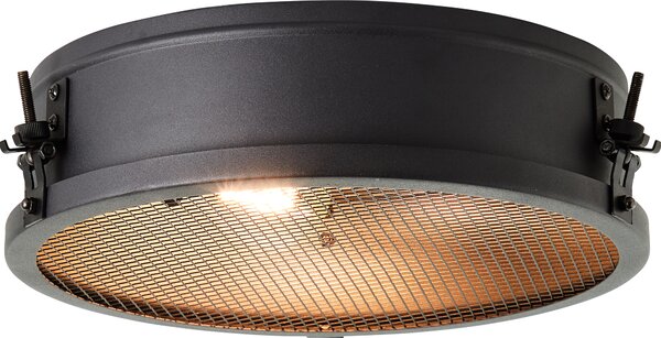 Lampada BRILLIANT, plafoniera Zois 34cm in corindone nero, metallo, 2x A60, E27, 28W, lampade standard (non incluse)