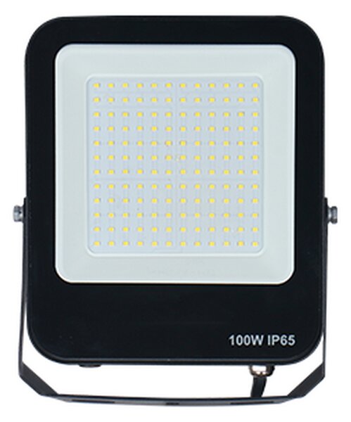 Faro proiettore Led 100W Nero da esterno IP65 Bianco neutro 4000K Lumix Space