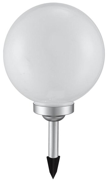 Lampada solare a LED, forma sferica, colore bianco, diametro 25 cm, altezza 65 cm
