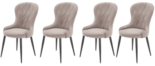 Set di 4 sedie K366 velluto beige
