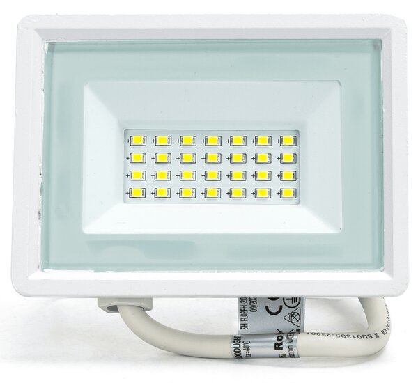 Faro proiettore Led 20W Bianco da esterno slim IP65 Bianco freddo 6500K Aigostar