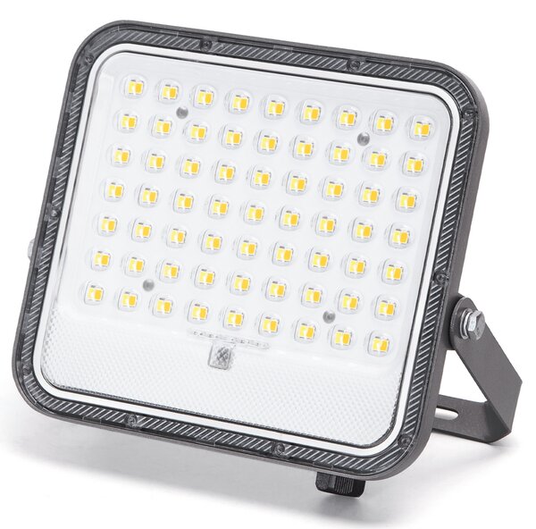 Faro Led 100W Grigio con pannello solare IP66 CCT temperatura colore regolabile Dimmerabile con telecomando e con sensore crepuscolare Aigostar