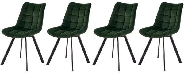 Set di 4 sedie K332 in velluto verde