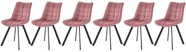 Set di 6 sedie K332 in velluto rosa
