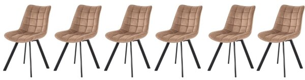 Set di 6 sedie K332 velluto beige