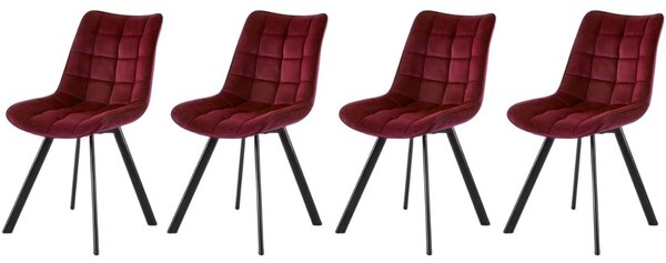 Set di 4 sedie K332 con bordo in velluto