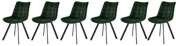 Set di 6 sedie K332 in velluto verde