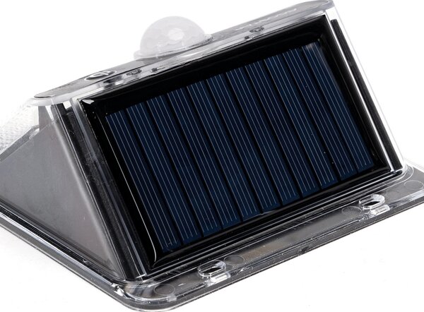 Applique Led 20W Nero con pannello solare IP65 Bianco freddo 6500K con sensore crepuscolare e di movimento Aigostar
