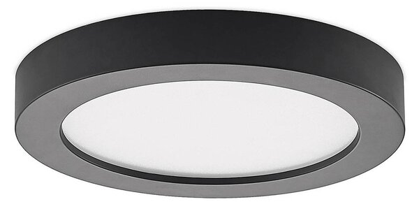 Prios LED plafoniera Edwina, nero, 25 cm, CCT, IP44
