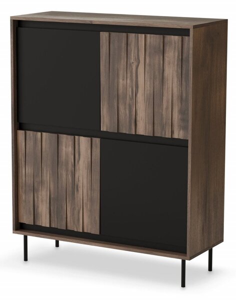 Credenza Swing KM-2 in noce/nero