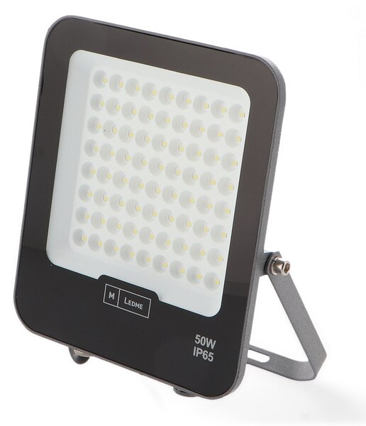 Faro proiettore Led Napoli Plus 50W Nero da esterno IP65 Bianco freddo 6000K M LEDME