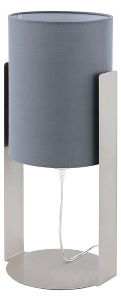 Lampada da tavolo SIPONTO grigio nichel opaco E27 1X40W L:17,5cm L:16cm H:40cm con cavo interruttore
