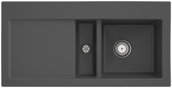 Lavello da cucina Villeroy&Boch, lavello da cucina Subway 60 Graphite 1000x510mm, larghezza base 60cm