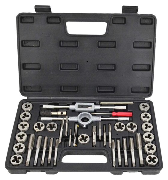 AW Tools - Set di maschi per filettare, acciaio (confezione da 40) AW3071 (taglia unica) (argento)