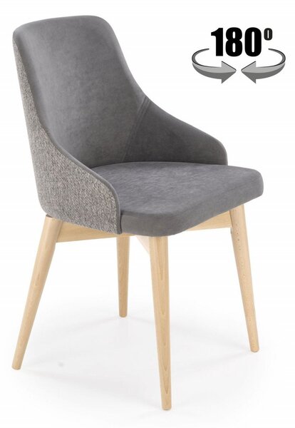 Sedia girevole Malaga grigio H79
