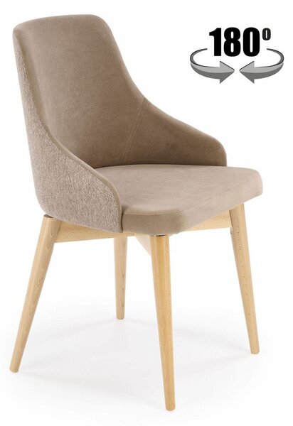 Sedia girevole Malaga beige H79 cm