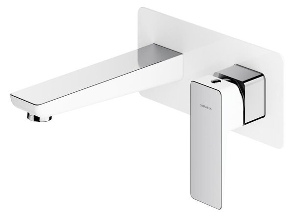Omnires PARMA PM7415CRB Miscelatore incasso per lavabo, cromato-bianco