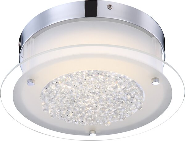 Lampada da soffitto Globo Leah cromata, 1xLED; 49314