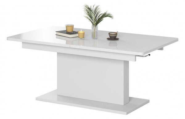 Tavolo allungabile Busetti in bianco opaco - L126-167 cm