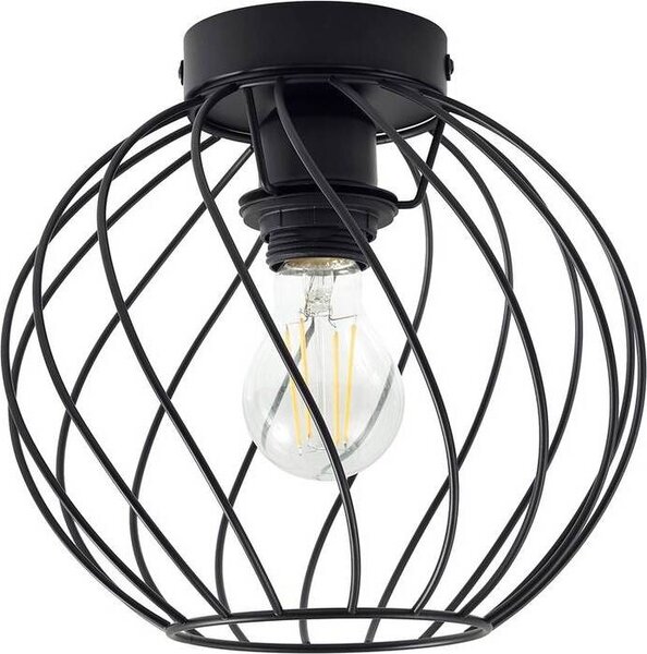 Plafoniera Lindby Danika, Ø 25 cm, nero, metallo