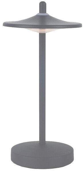 MÜLLER-LICHT Lampada da tavolo ricaricabile a LED 27700202, dimmerabile, 3000K, bianco caldo, grigio