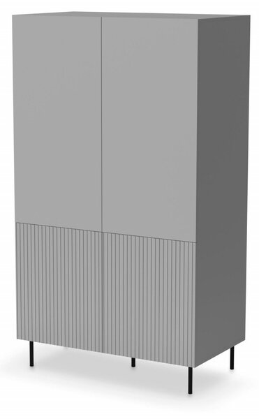 Credenza Asensio S-1 in grigio chiaro/nero - L80 cm