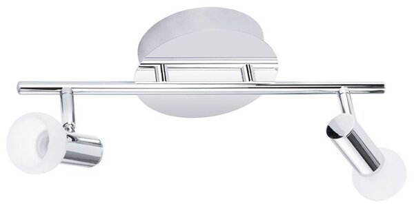 Lampada da soffitto a LED in cromo e vetro, lunghezza 38 cm, GLOSSY 1