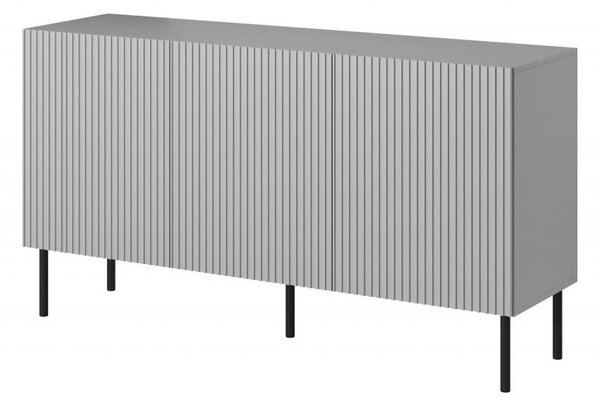 Credenza Asensio KM-1 in grigio chiaro/nero - L150 cm