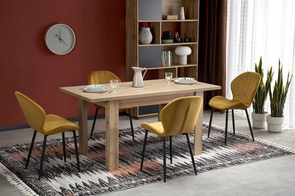 Tavolo allungabile Bagio in rovere artigianale - L120-160 cm