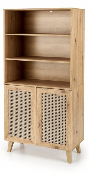 Credenza Borneo REG-1 in rovere castagno/nero - L80 cm
