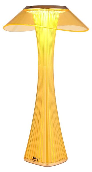 Lampada da tavolo a LED, oro, ambra, touch dimmer, batteria ricaricabile, H 27,4 cm
