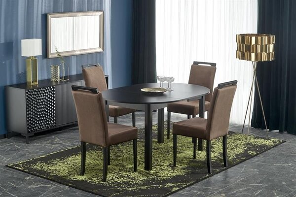 Tavolo allungabile Ringo in nero - L102-142xL102xH76 cm