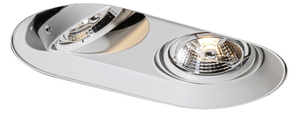 Faretto da incasso rotondo bianco GU10 70mm 2 luci - Hubs