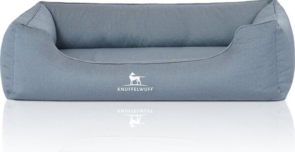 Letto ortopedico per cani Leon in velluto XL azzurro
