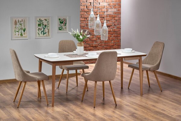 Tavolo allungabile Barret in mdf in bianco opaco - L90/190 x l80 x h75 cm