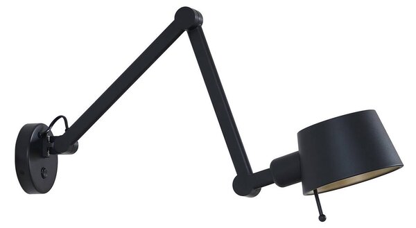 Lucande applique Silka, 94 cm, nero, orientabile, E27