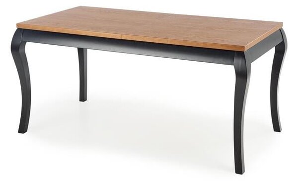 Tavolo allungabile Windsor in rovere scuro/nero - L160-240 cm