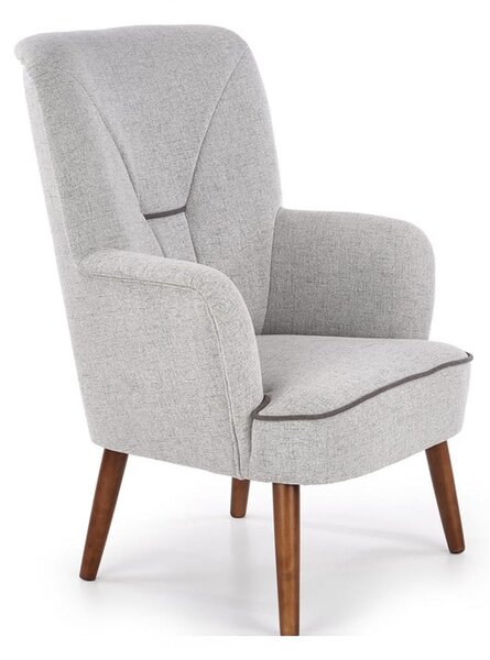 Poltrona imbottita Bishop in grigio - H 102 cm