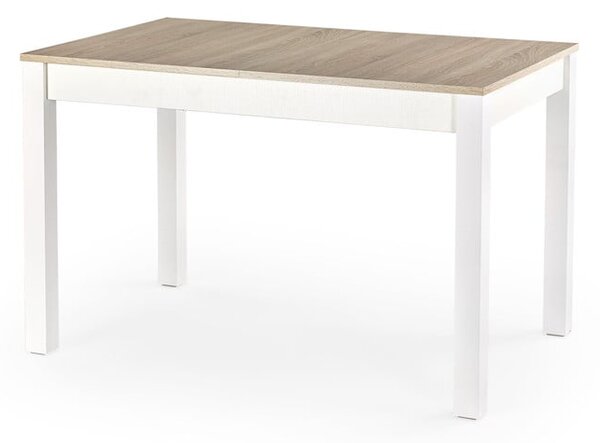 Tavolo Maurycy allungabile in rovere sonoma/bianco - L 118-158 x L 75 x H 76 cm