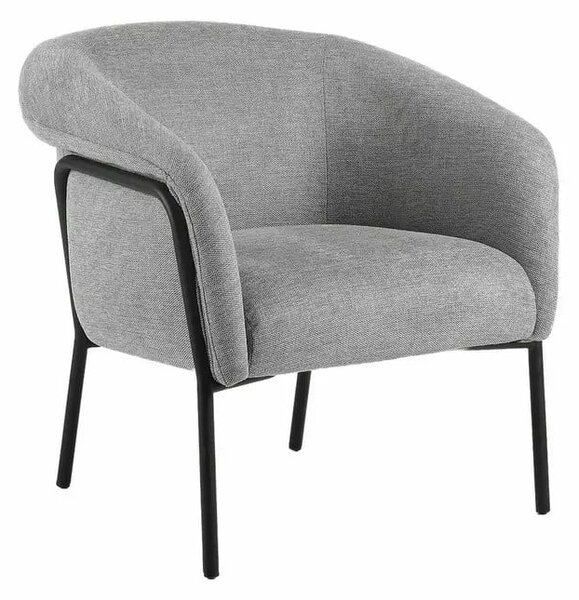 Poltrona Clover in tessuto grigio - Brego07/nero