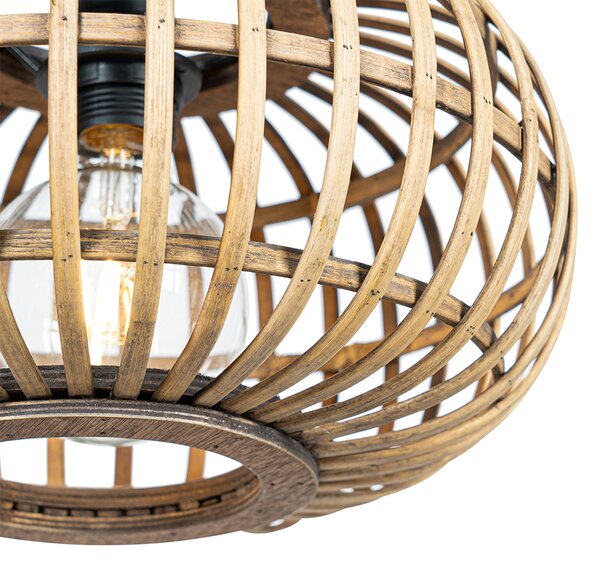 Lampada a sospensione orientale in bambù 32 cm - Amira