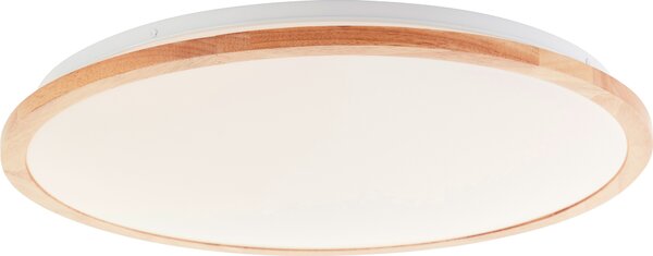 Plafoniera LED brillante Plafoniera LED Bario, 52 cm, 4500 lm, 3000-6500 K, dimmerabile, legno/plastica