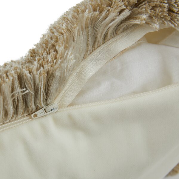 Cuscino D'arredo In Velluto Gothic Monogram 60X60 Premoli Di Bella Tinta Unita Ivory Caleffi